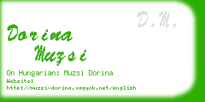 dorina muzsi business card